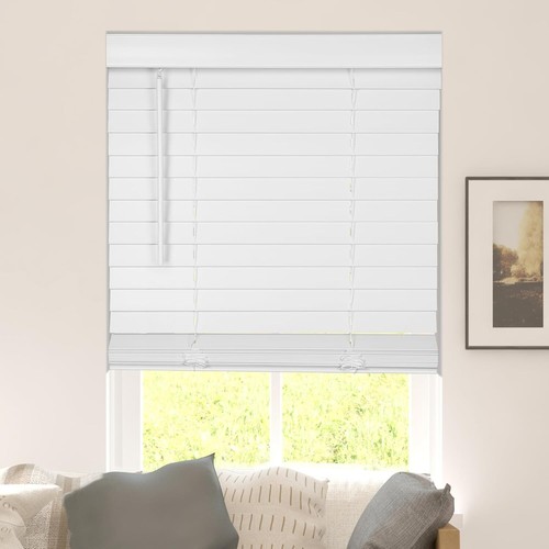 Faux wood blinds - wood, with